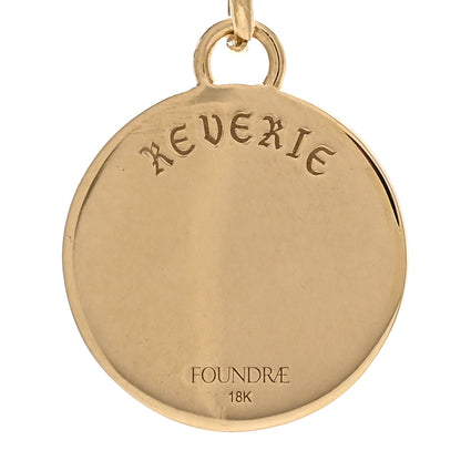 Foundrae 18K Yellow Gold Diamond Baby Reverie Medallion Pendant 3 of 3