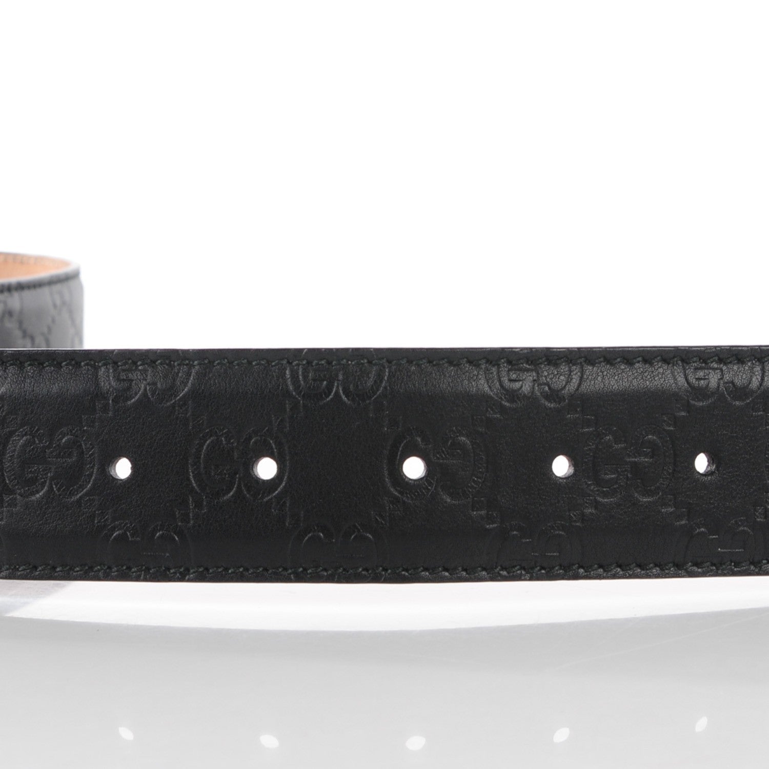 Gucci Guccissima Interlocking G Belt 90 36 Black 5 of 7
