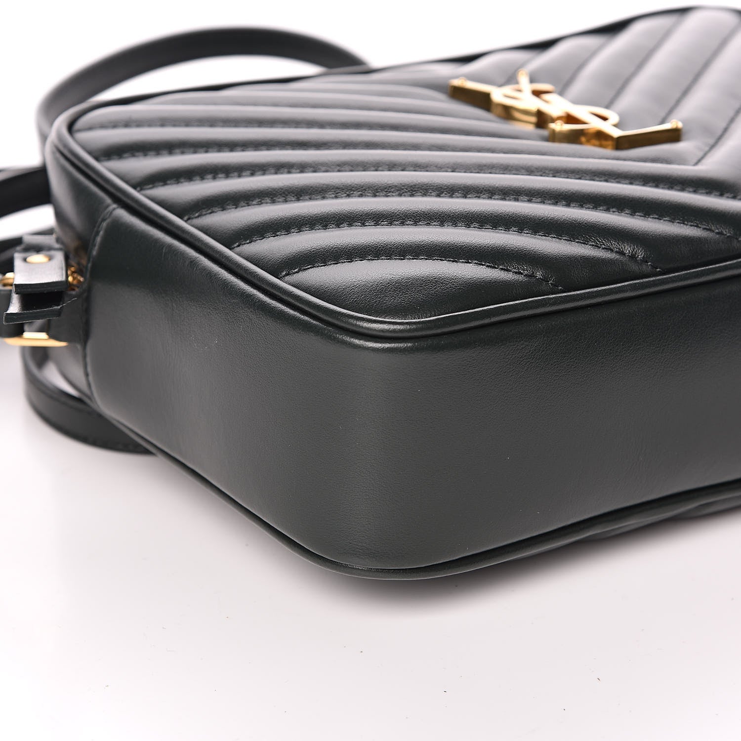 Saint Laurent Calfskin Matelasse Monogram Lou Camera Bag Green 8 of 10