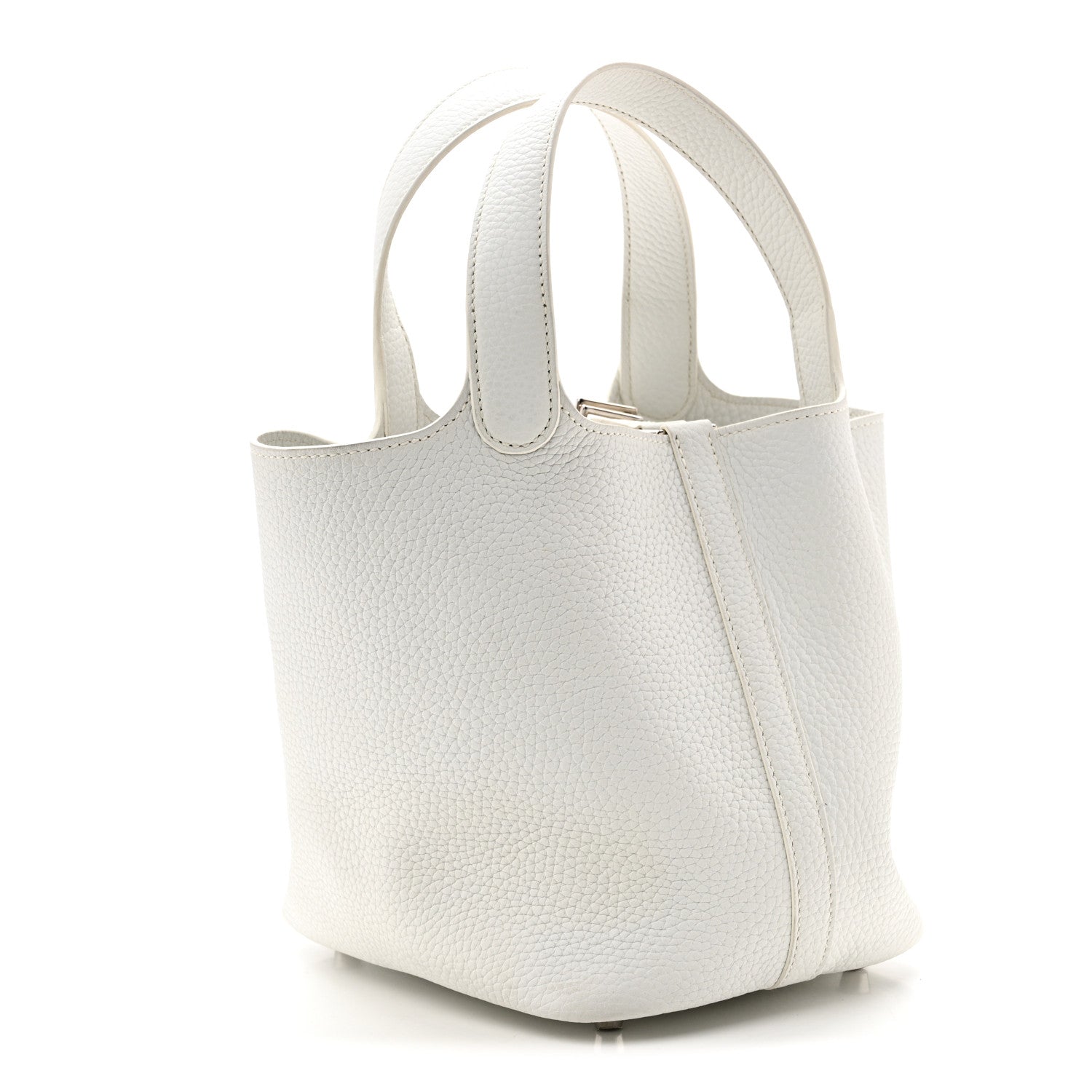 Hermes Taurillon Clemence Picotin Lock 18 PM White 3 of 10