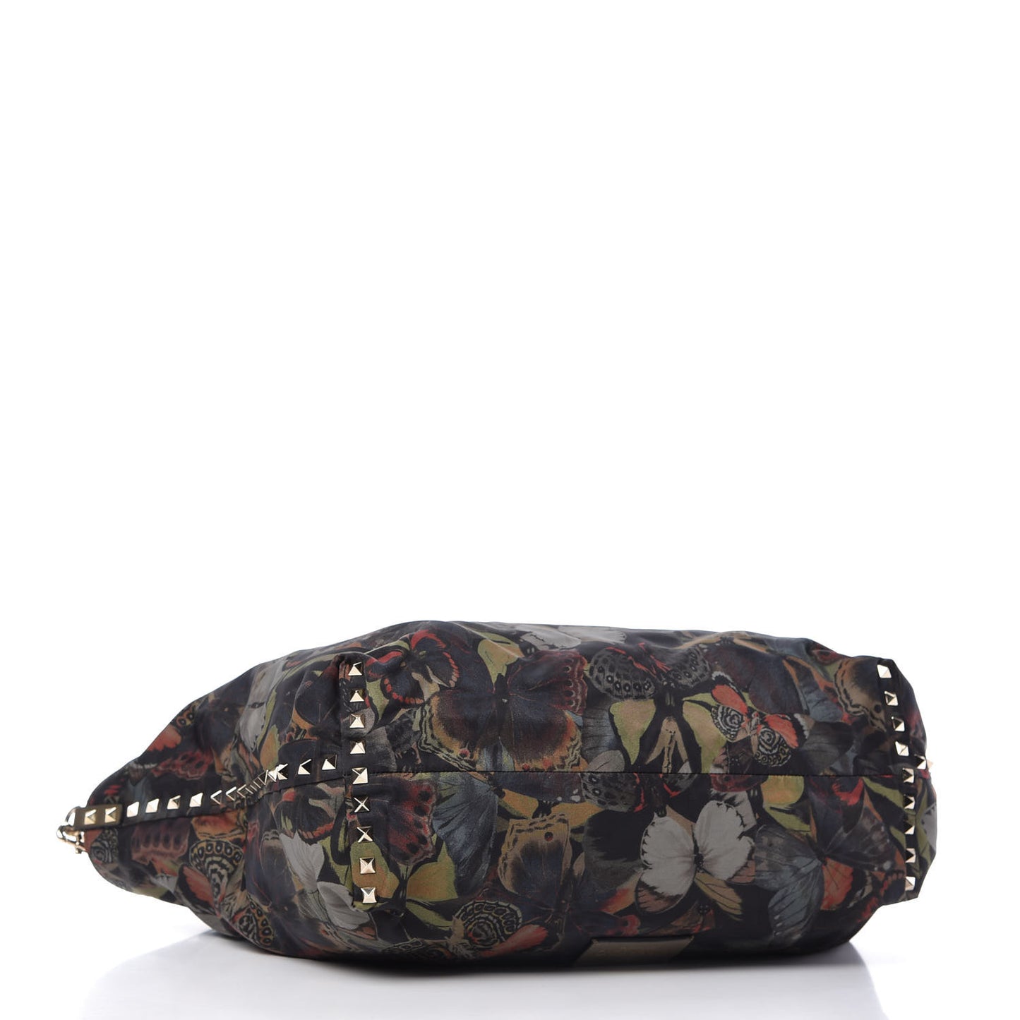 Canvas Camubutterfly Rockstud Crossbody Tote Multicolor