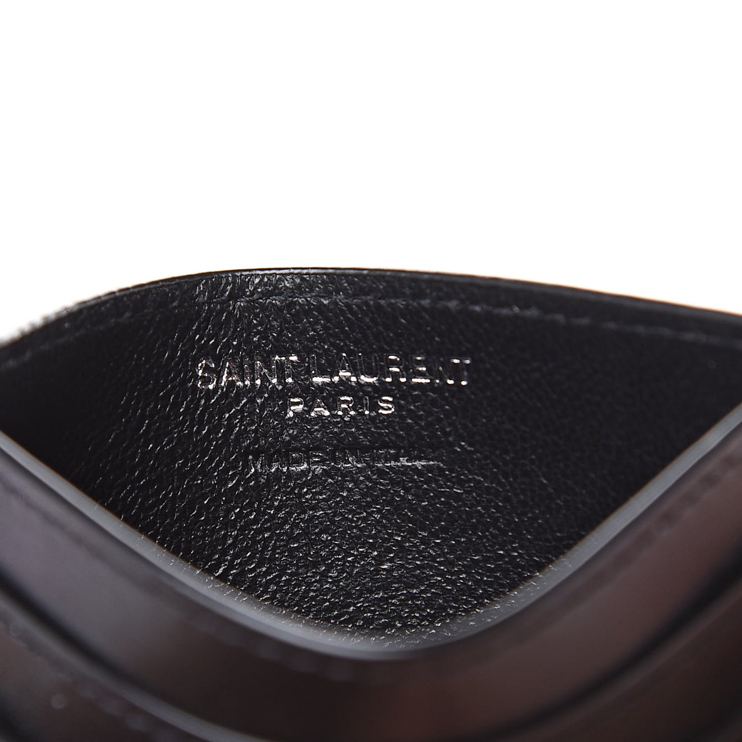 Calfskin Monogram Credit Card Case Black