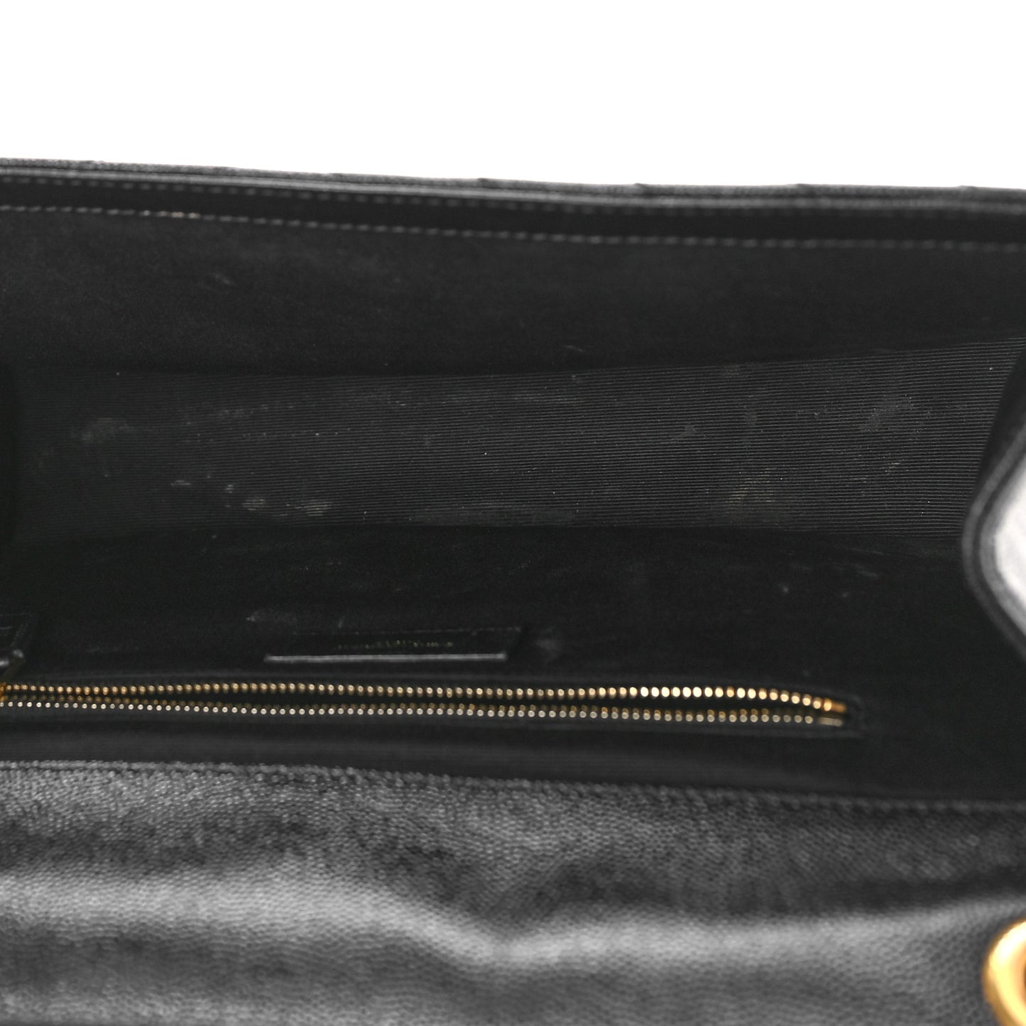 Grain De Poudre Matelasse Chevron Large Monogram Satchel Black
