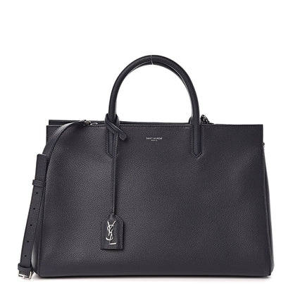 Saint Laurent Calfskin Medium Rive Gauche Cabas Navy Blue 1 of 9