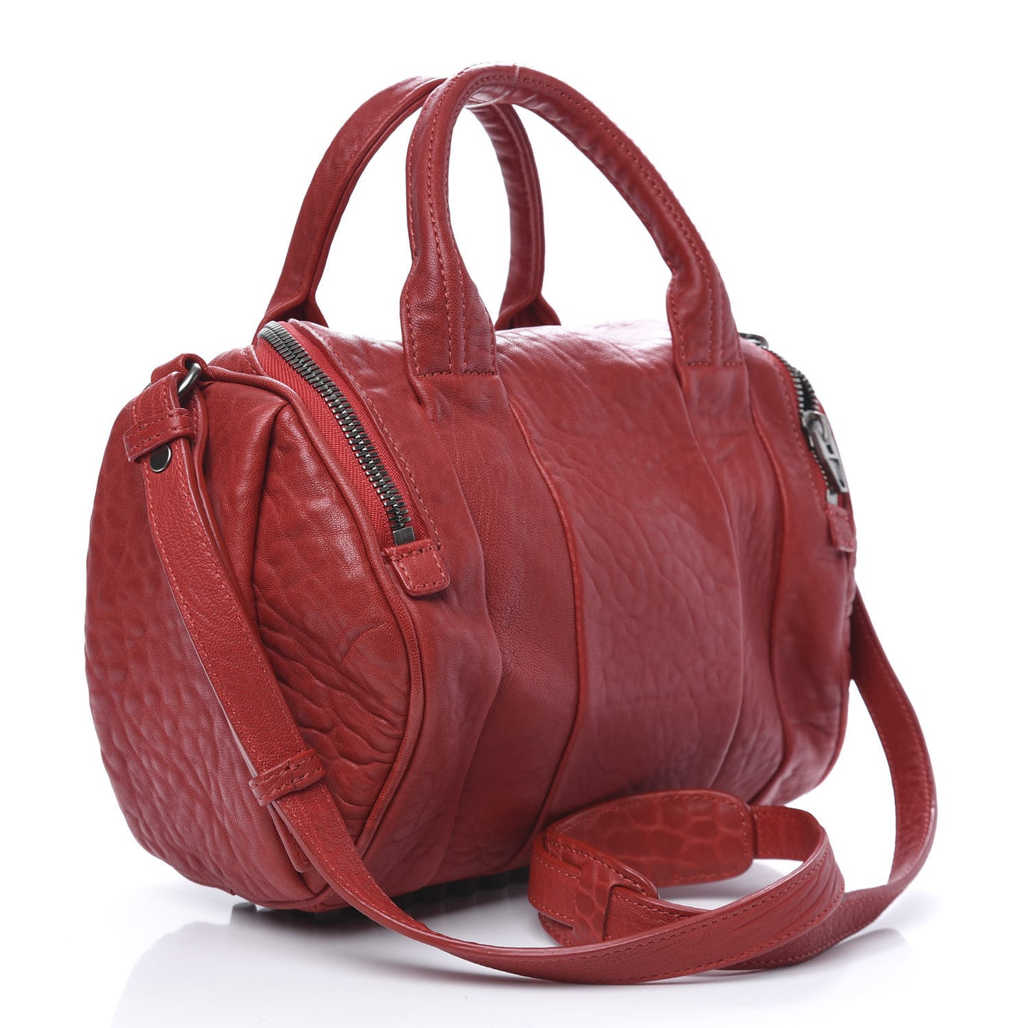 Pebbled Lambskin Rockie Cayenne Gunmetal Hardware