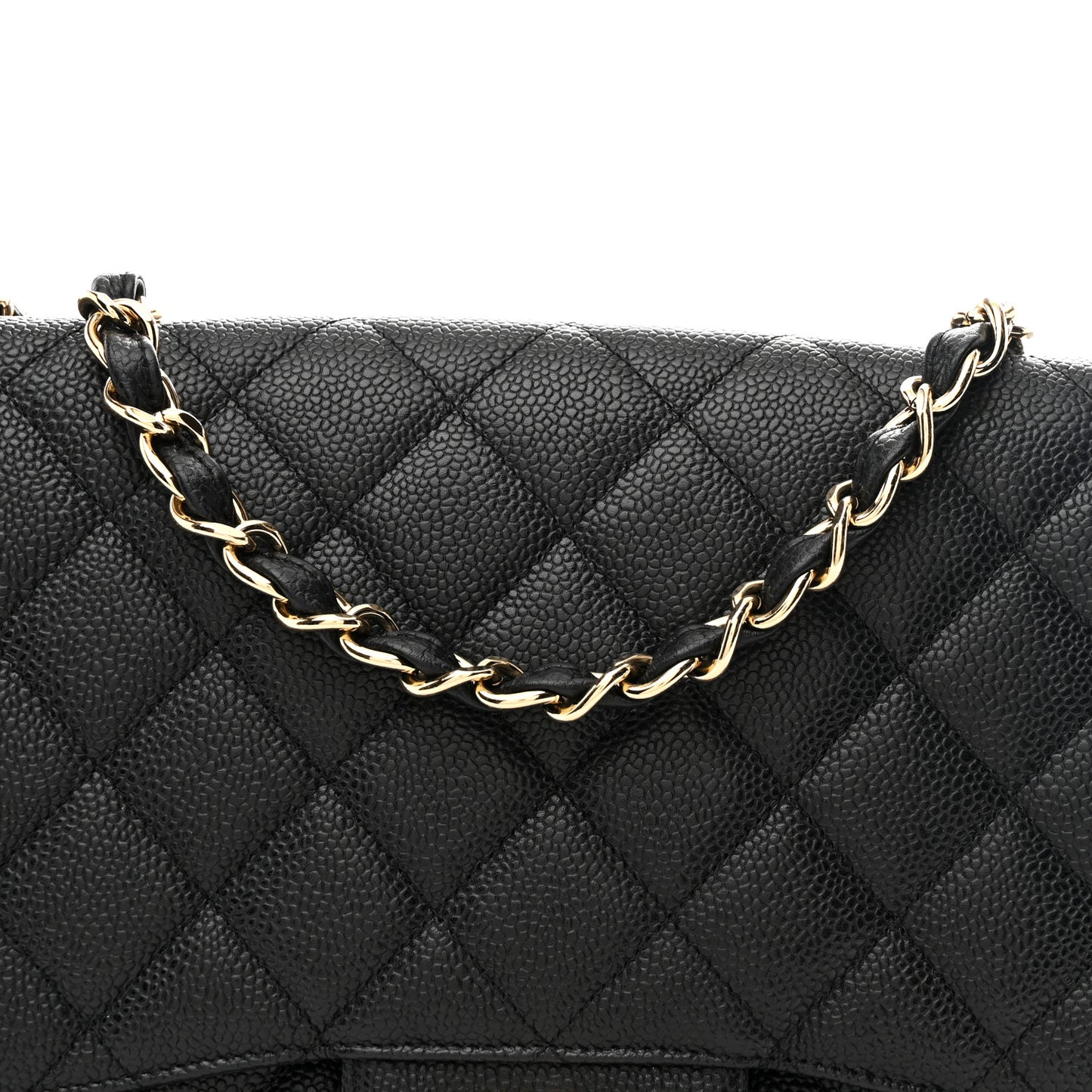 Caviar Quilted Jumbo Single Flap Black