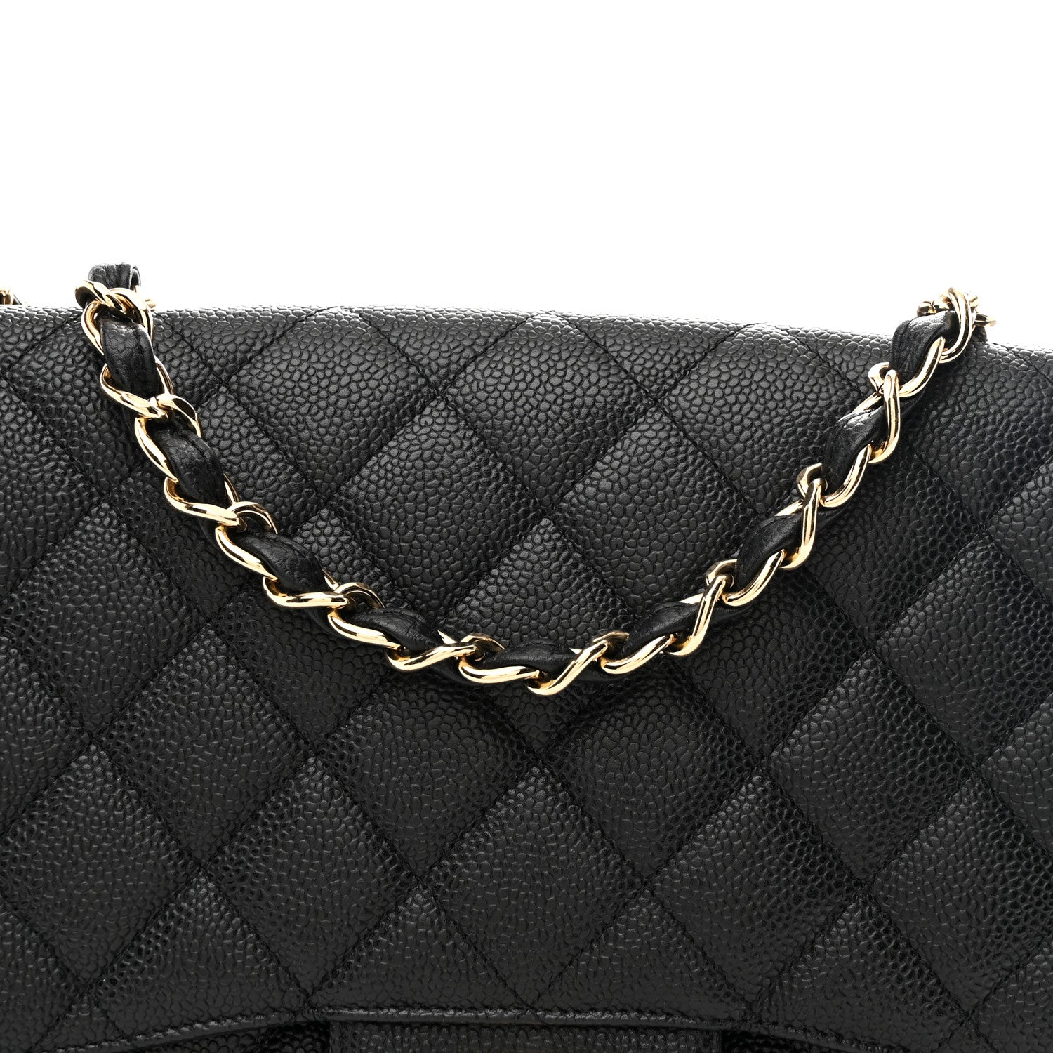 Chanel Caviar Quilted Jumbo Single Flap Black 8 of 11