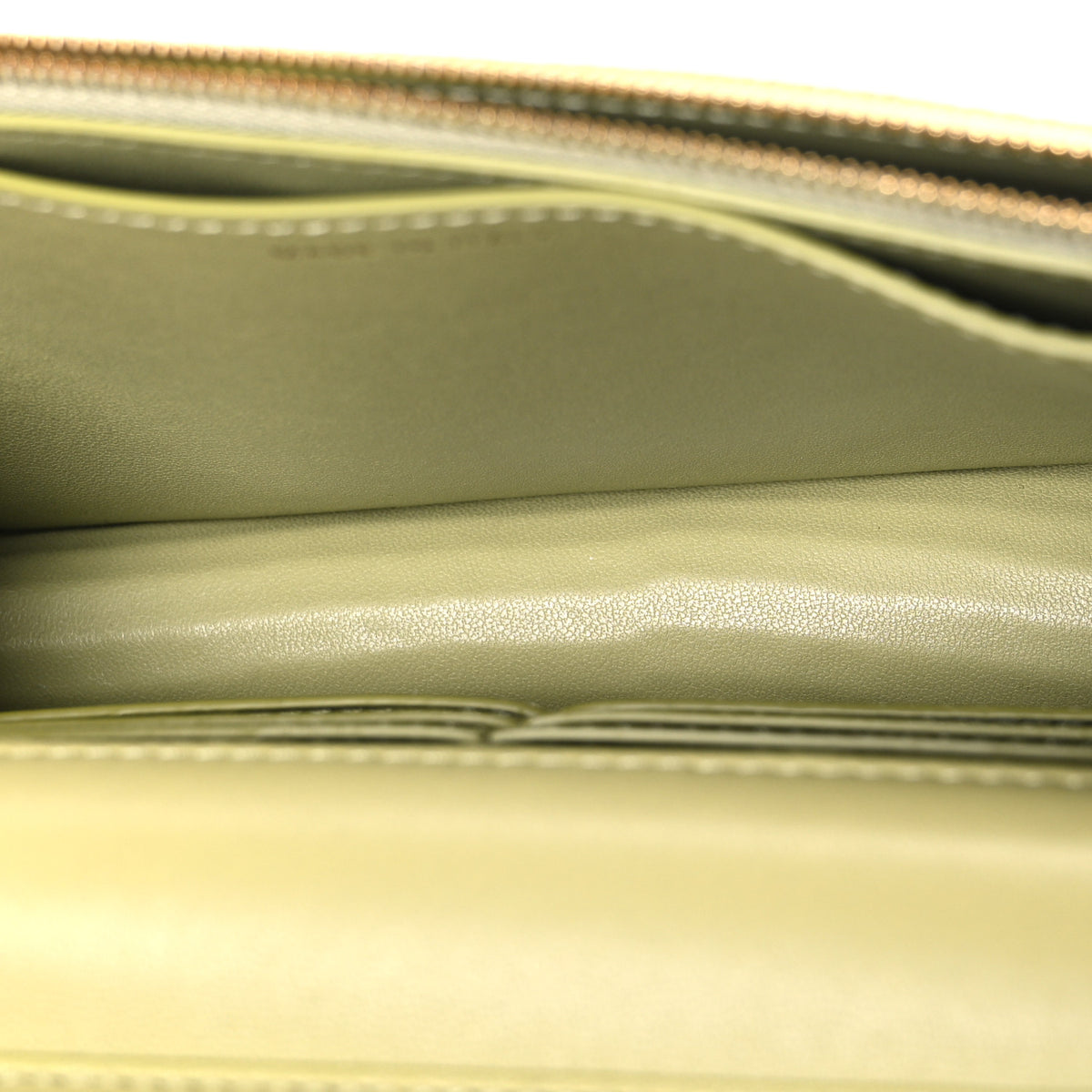 Chanel Calfskin Lizard Embossed Wallet On Chain WOC Green 5 of 12