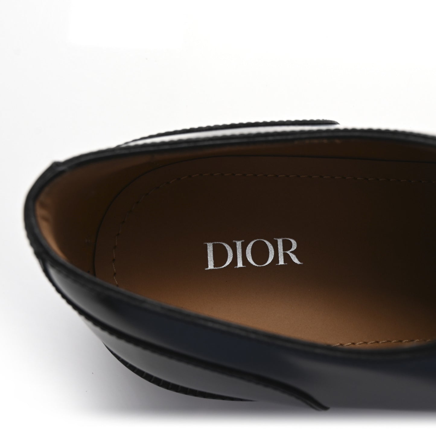 Calfskin Mens Derby Shoes 42 Black