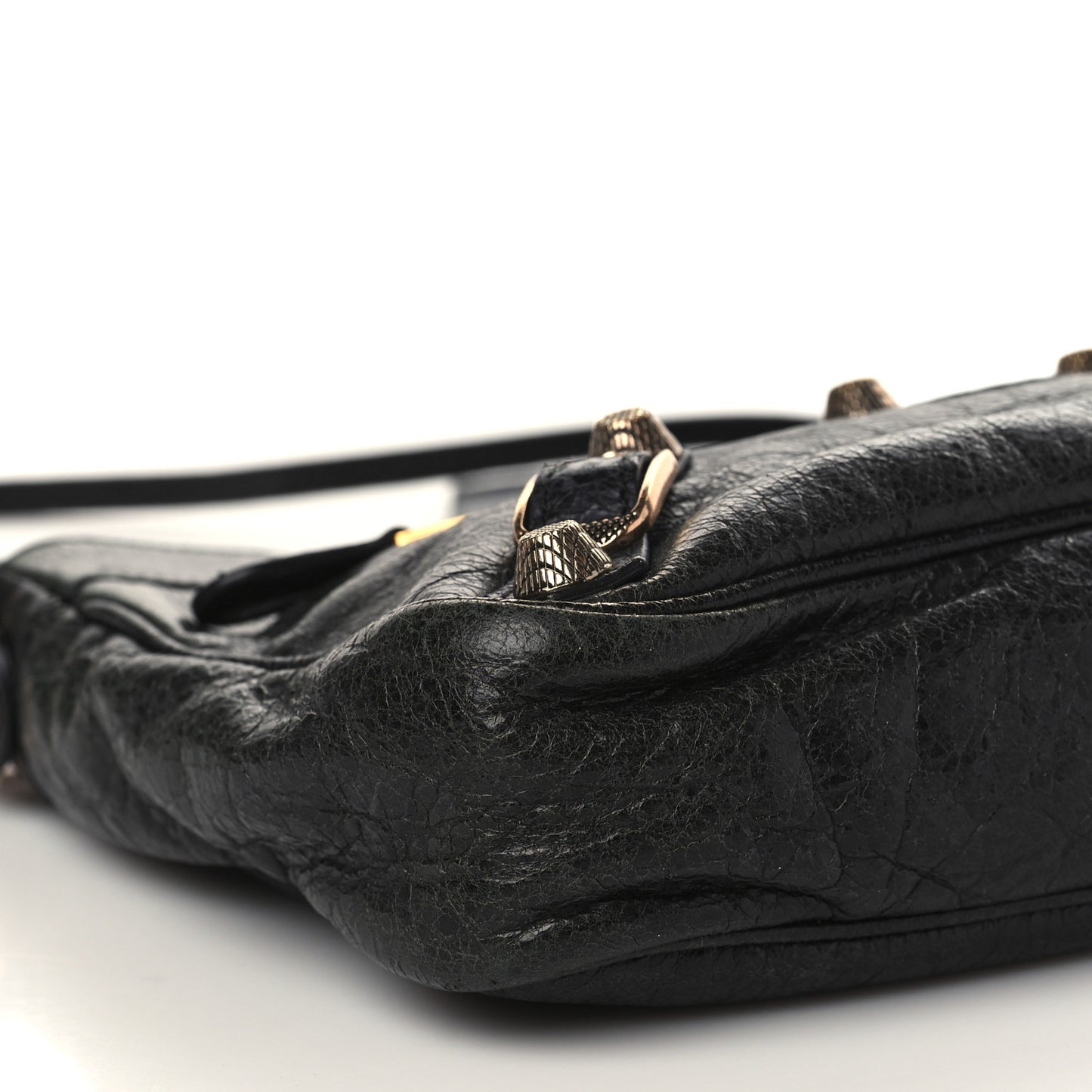 Agneau Giant 12 Rose Gold Hardware Hip Black