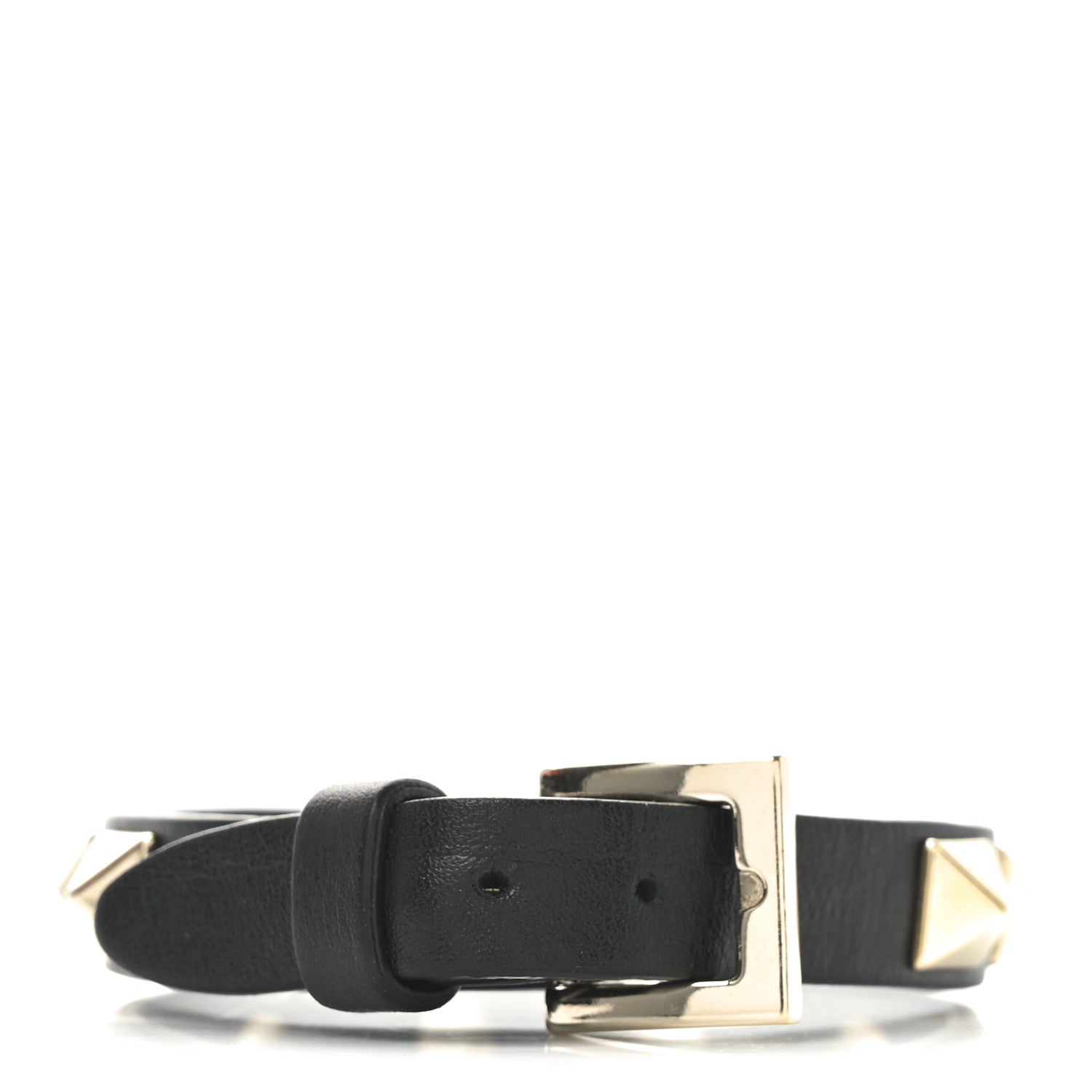 Valentino Garavani Vitello Rockstud Bracelet Black 3 of 4