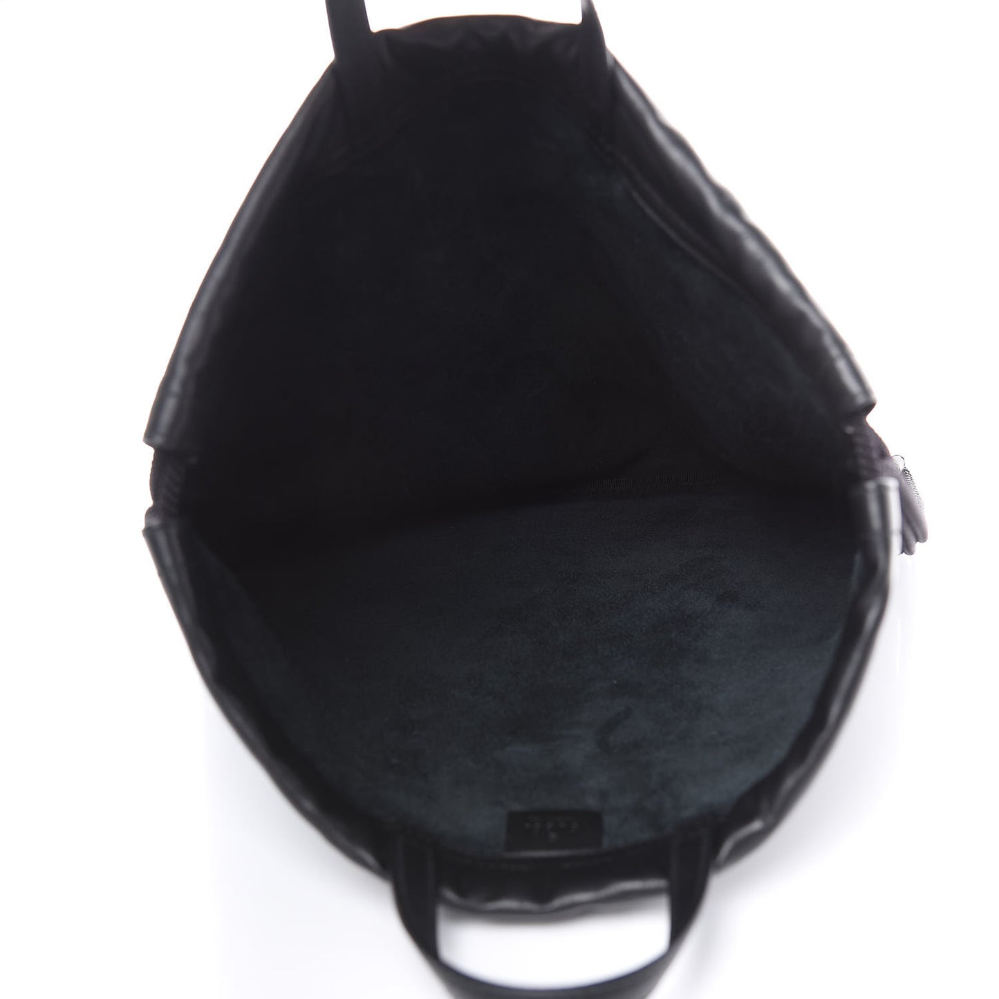 Calfskin Coco Capitan Logo Drawstring Backpack Black
