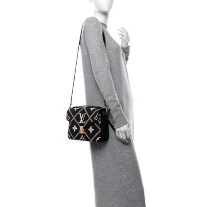 Louis Vuitton Empreinte Monogram Giant Broderies Pochette Metis Black 2 of 9
