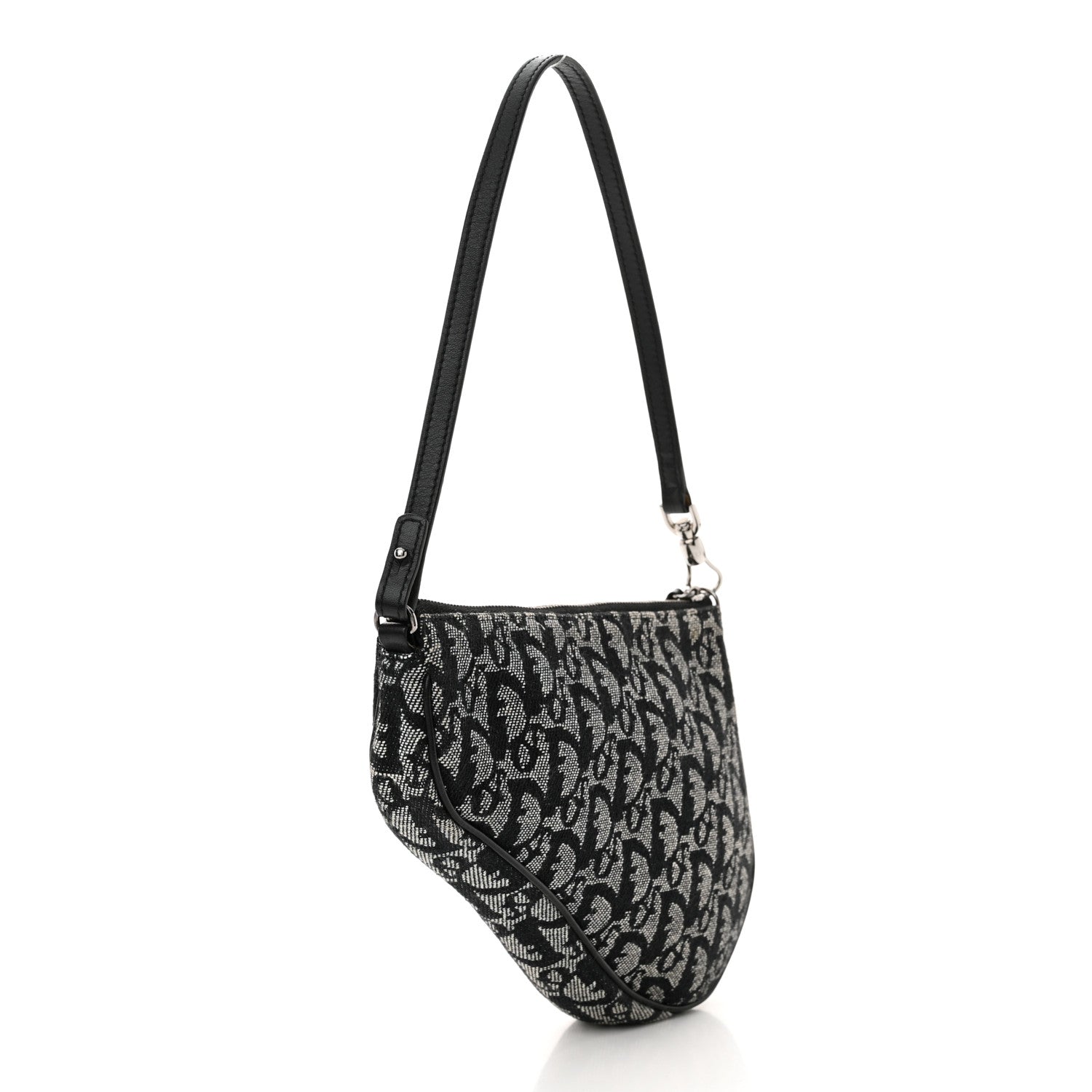 Christian Dior Monogram Mini Saddle Pochette Black 3 of 10