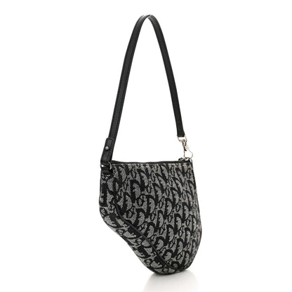 Christian Dior Monogram Mini Saddle Pochette Black 3 of 10