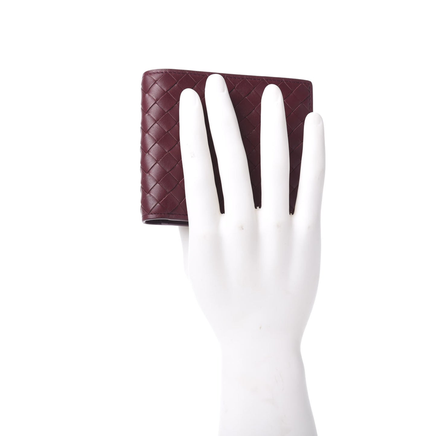 Nappa Intrecciato Bi-Fold Wallet Barolo
