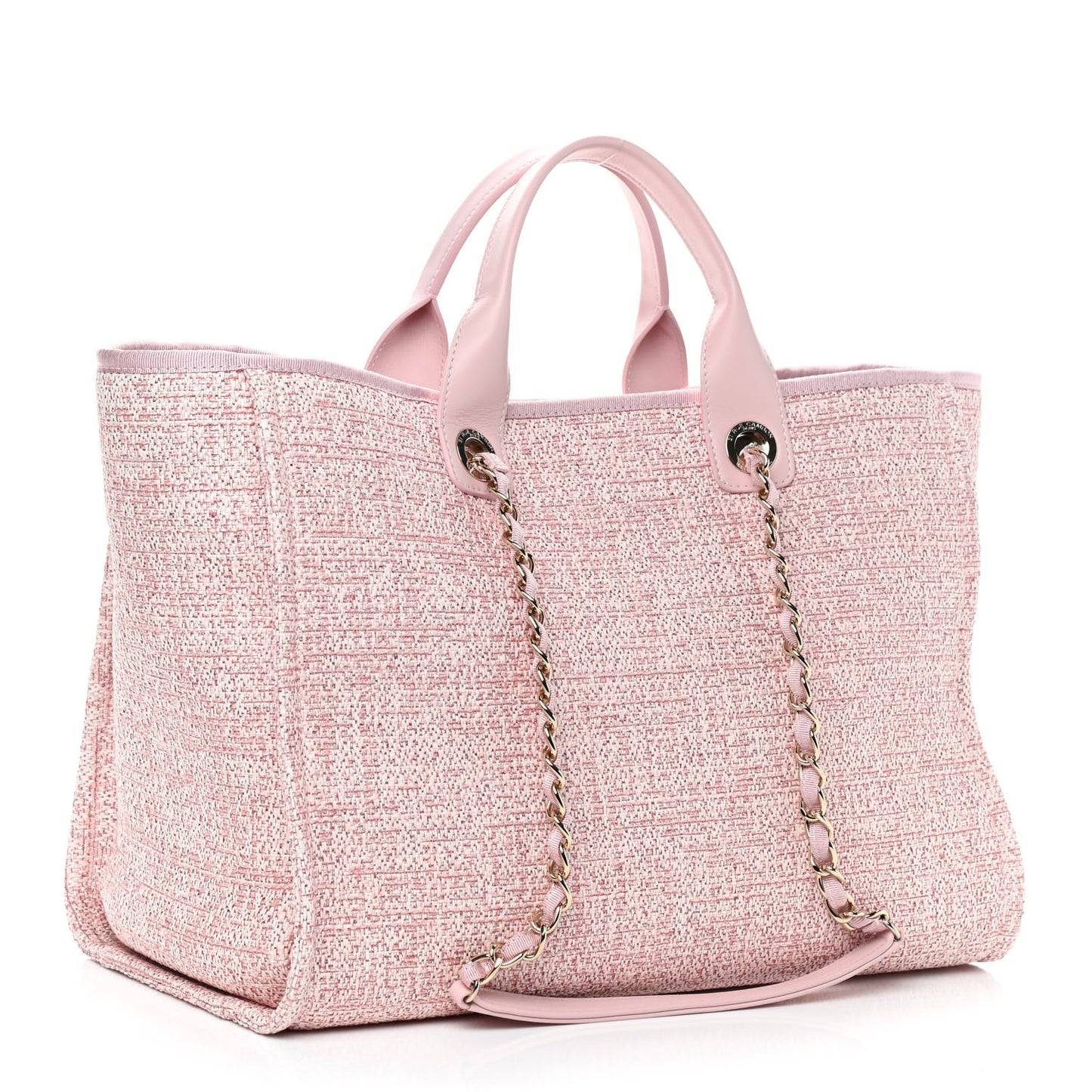 Lurex Boucle Deauville Medium Tote Pink
