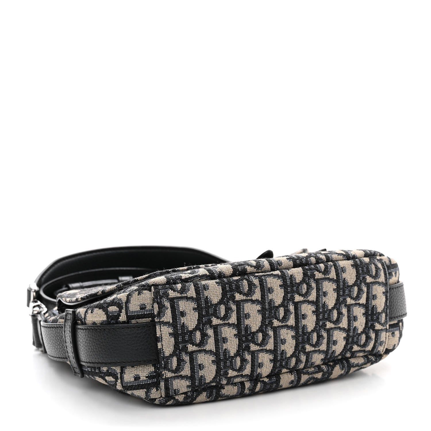 Christian Dior Oblique Mini Soft Saddle Bag Beige Black 4 of 12
