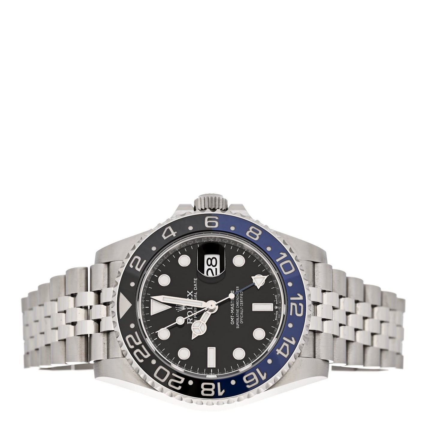 Stainless Steel 40mm Oyster Perpetual Date GMT Master Ⅱ Batgirl Watch 126710BLNR