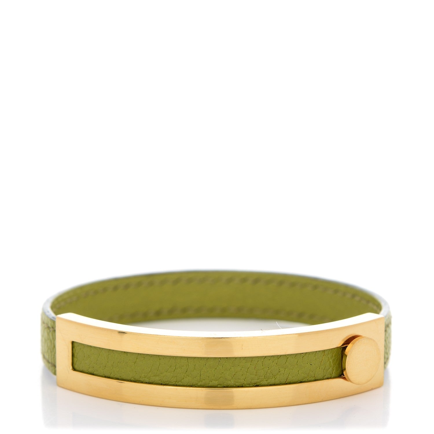 Hermes Chevre Mysore Pousse Pousse Bracelet Vert Anis 1 of 5