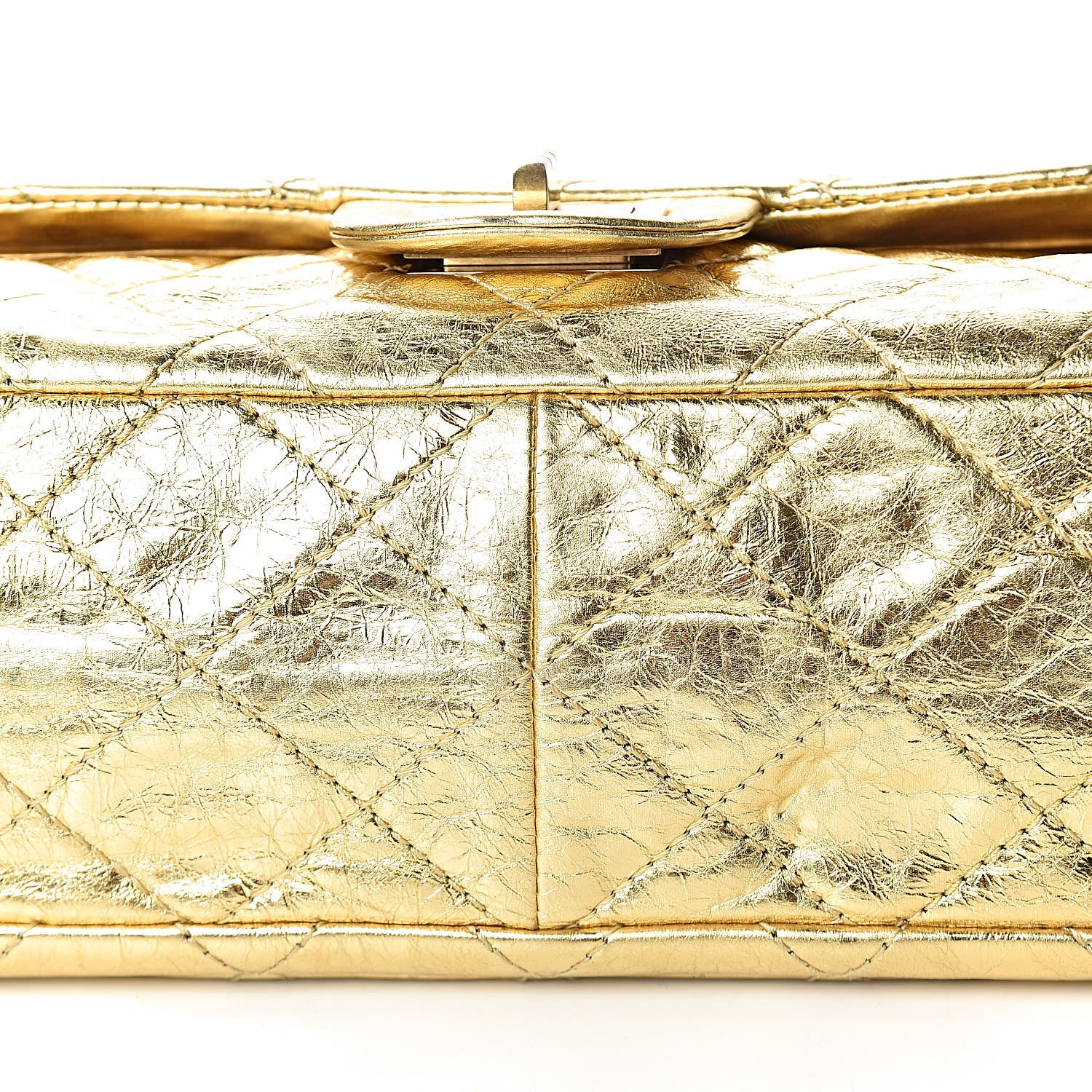 Chanel Metallic Aged Calfskin Quilted 2.55 Reissue 228 Flap Gold 16 of 16