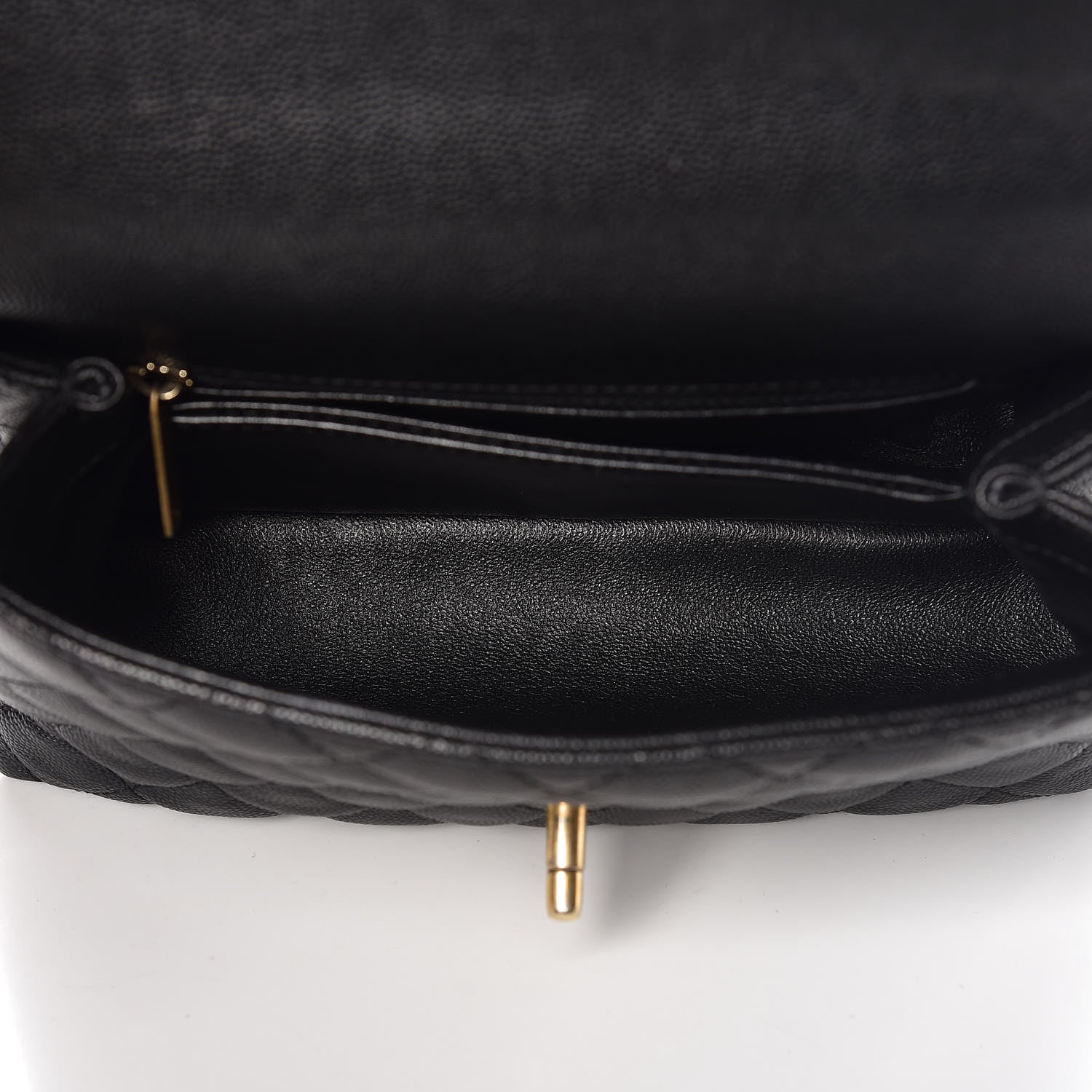 Chanel Caviar Lizard Quilted Mini Coco Handle Flap Black 6 of 9