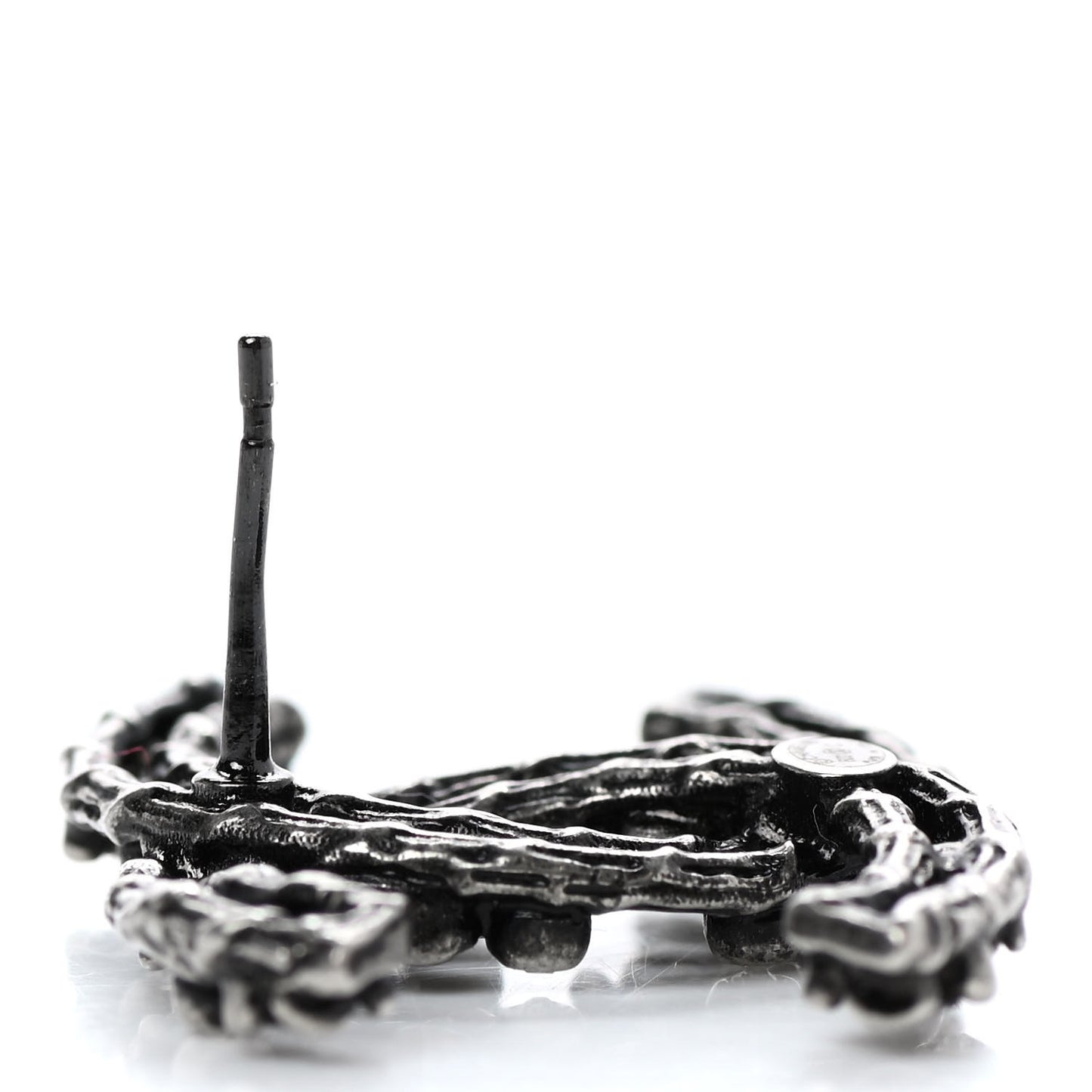 Ruthenium Crystal Camelia CC Earrings