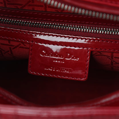 Christian Dior Patent Cannage Large Lady Dior Red 5 of 6
