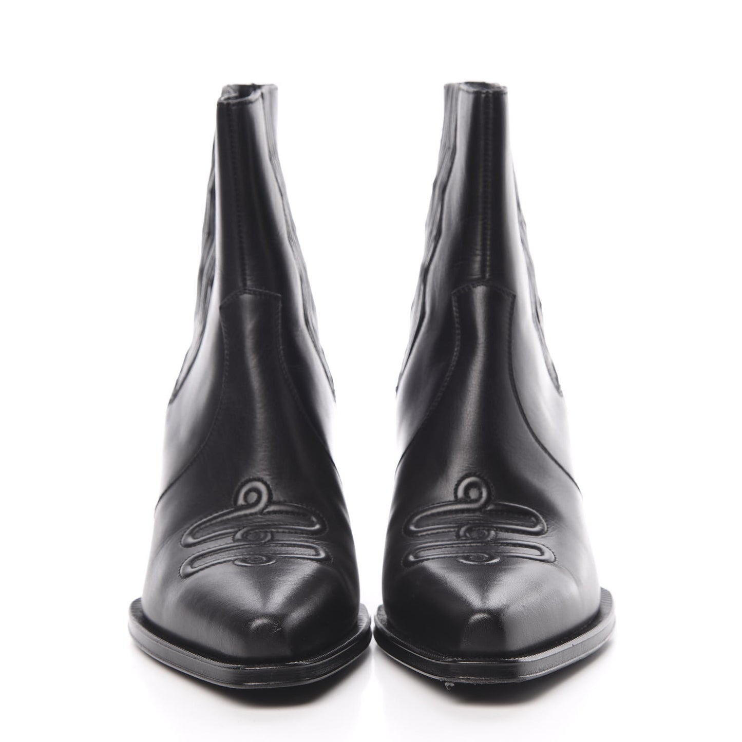 Calfskin Womens Vegas Ankle Boot 38 Black