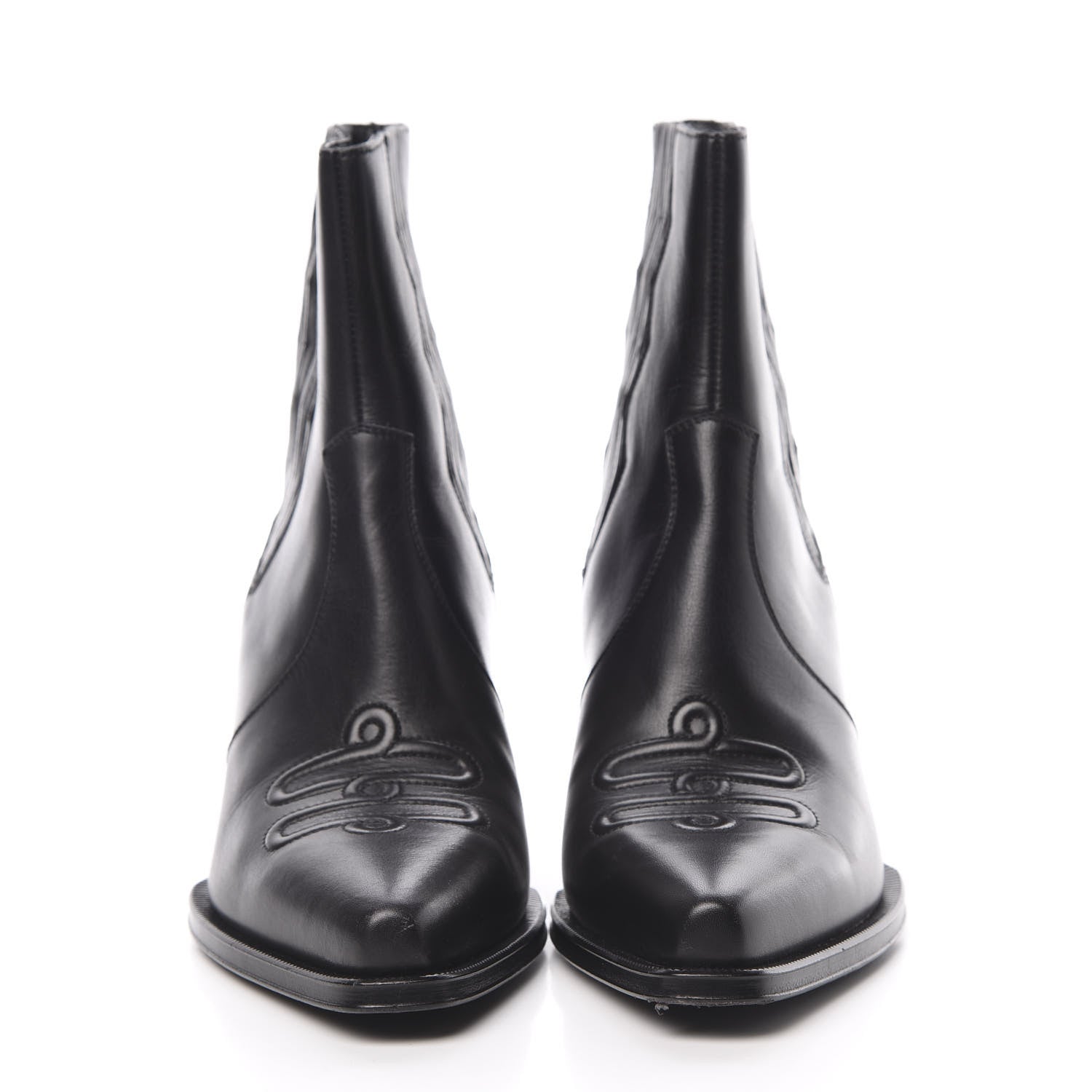 Hermes Calfskin Womens Vegas Ankle Boot 38 Black 2 of 11