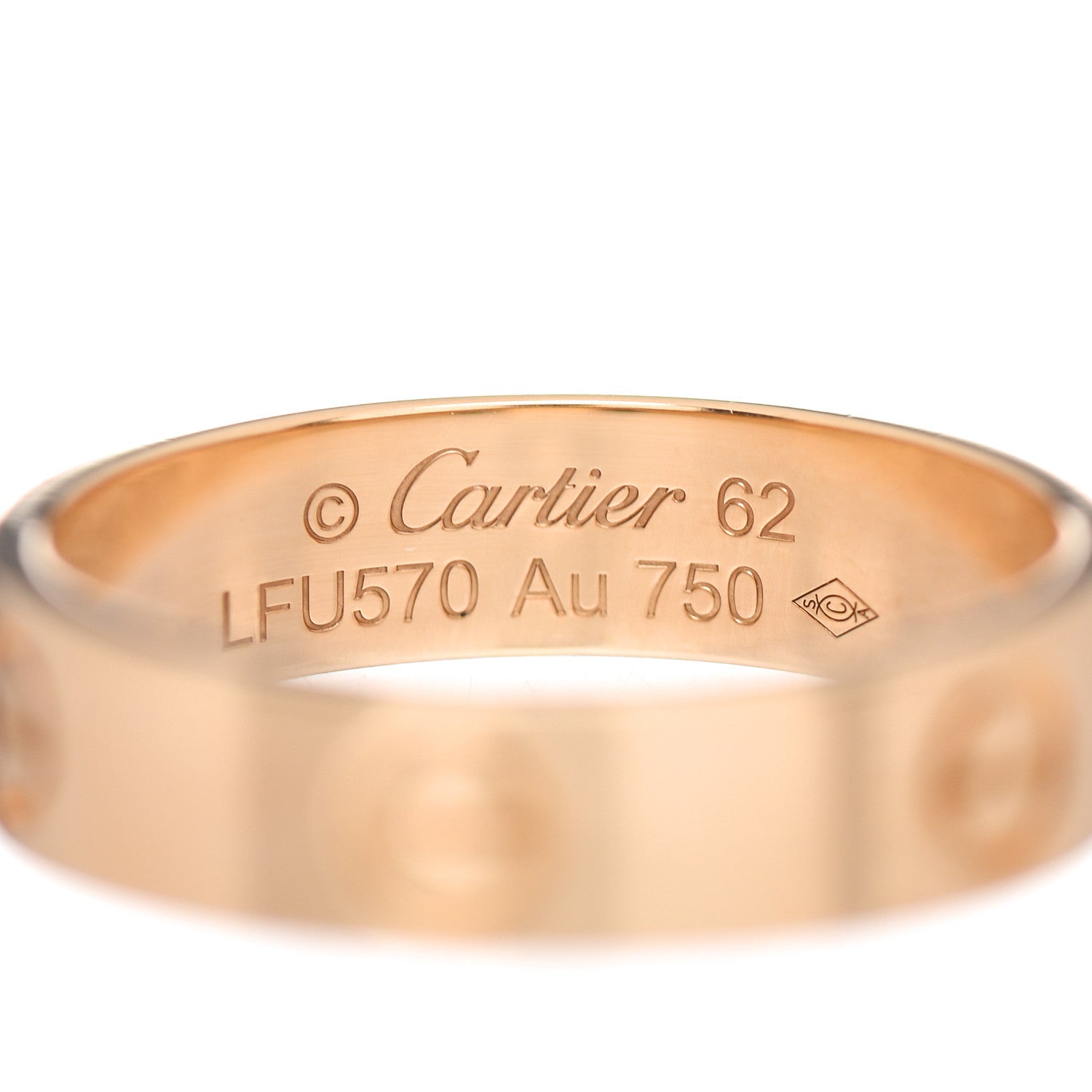 Cartier 18K Yellow Gold 5.5mm LOVE Ring 62 10 4 of 7