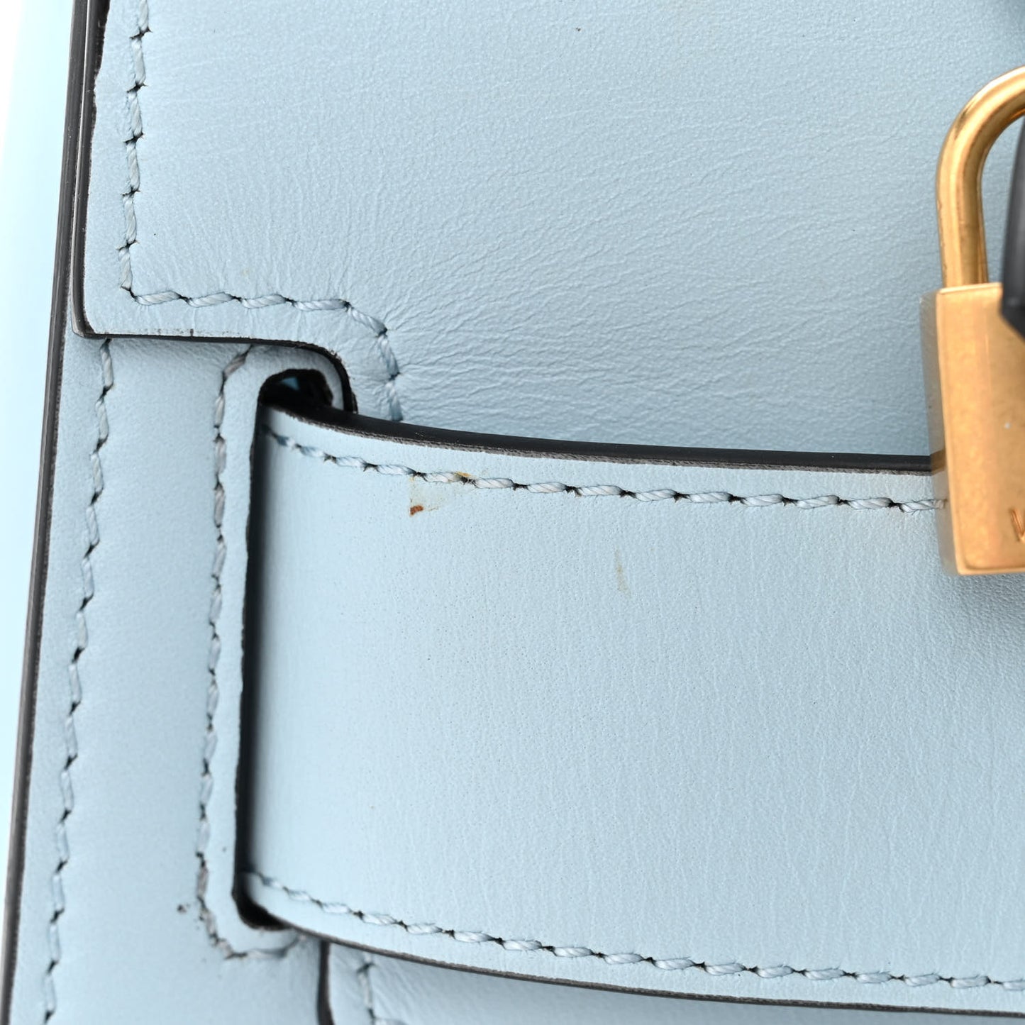 Calfskin Icon Handbag Light Blue