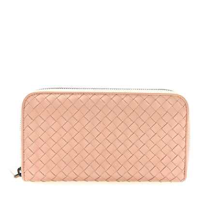 Bottega Veneta Nappa Intrecciato Zip Around Wallet Flamingo 1 of 6