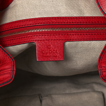 Gucci Pebbled Calfskin Medium Soho Chain Shoulder Bag Tabasco Red 6 of 11