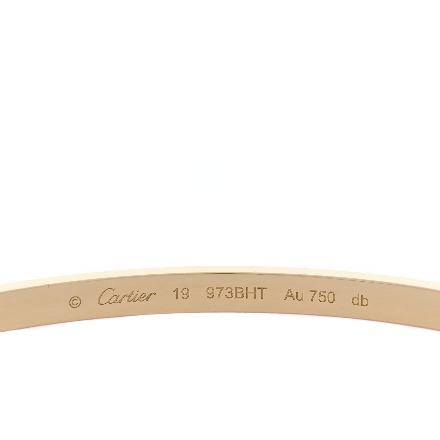 18K Yellow Gold Small LOVE Bracelet 19