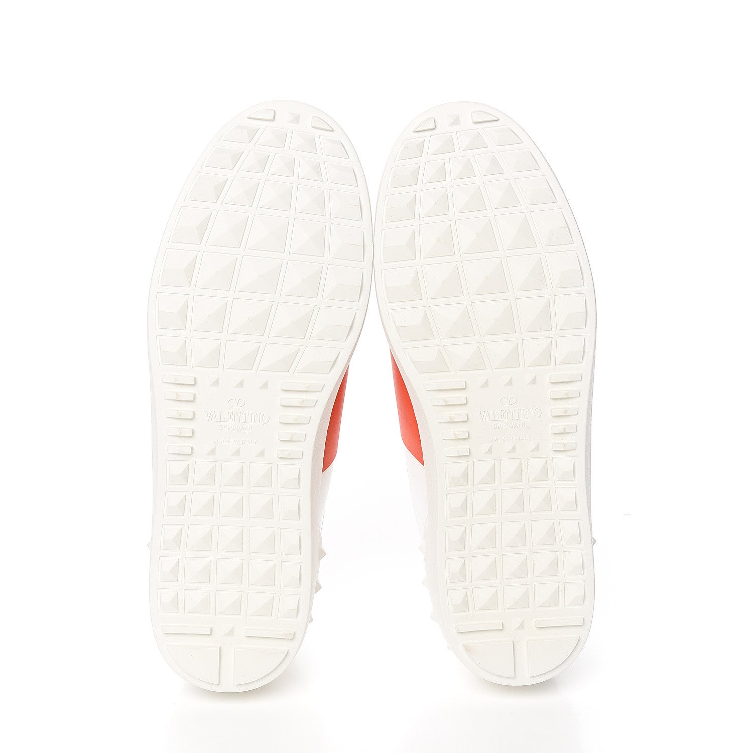 Valentino Garavani Calfskin Mens Rockstud Open Sneakers 40 White Goldfish 5 of 9