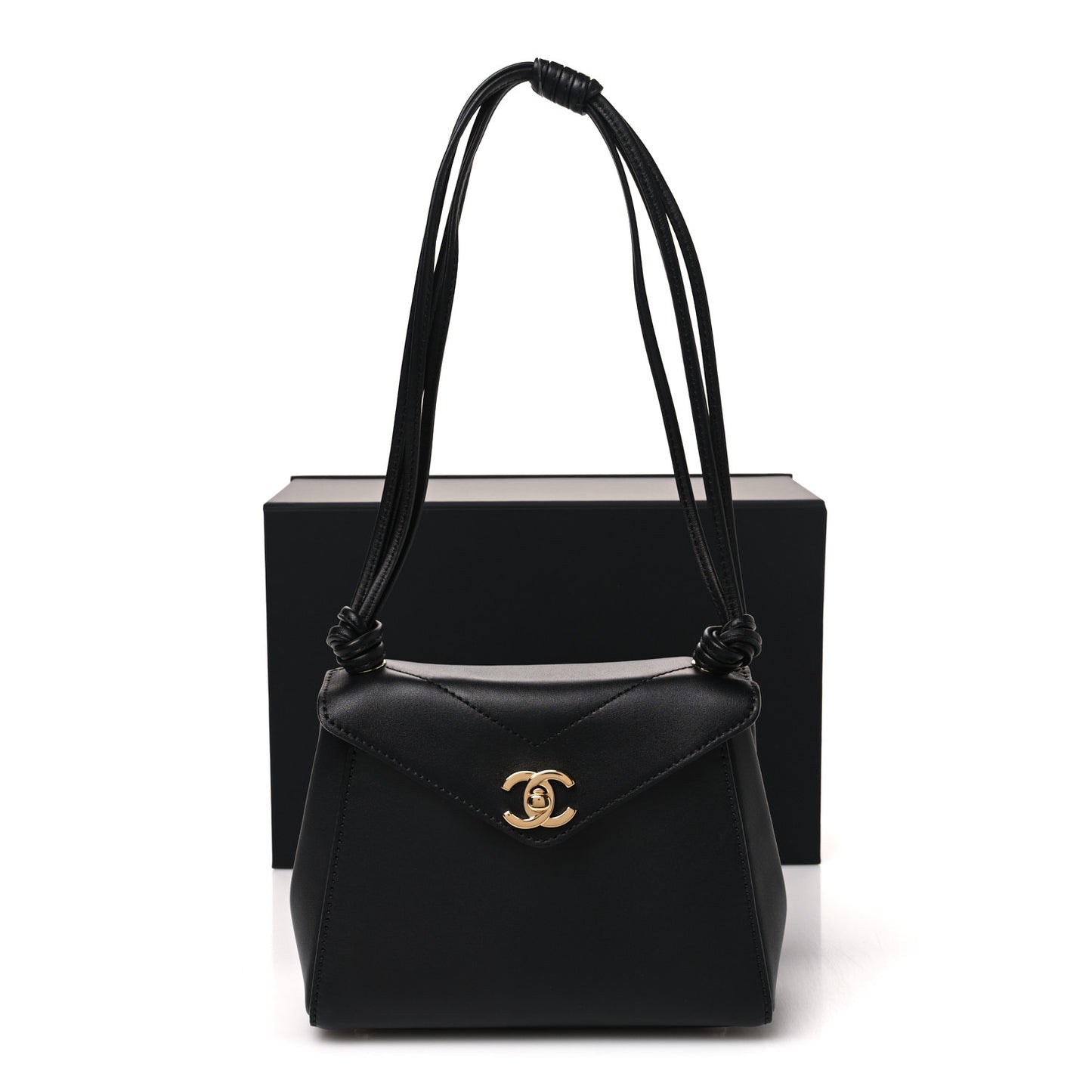 Calfskin Madame Coco Small Flap Handbag Black