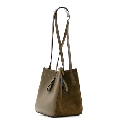 Fendi Vitello Vernice Camoscio Mini Fendi Origami Military Brown Avocado 3 of 13