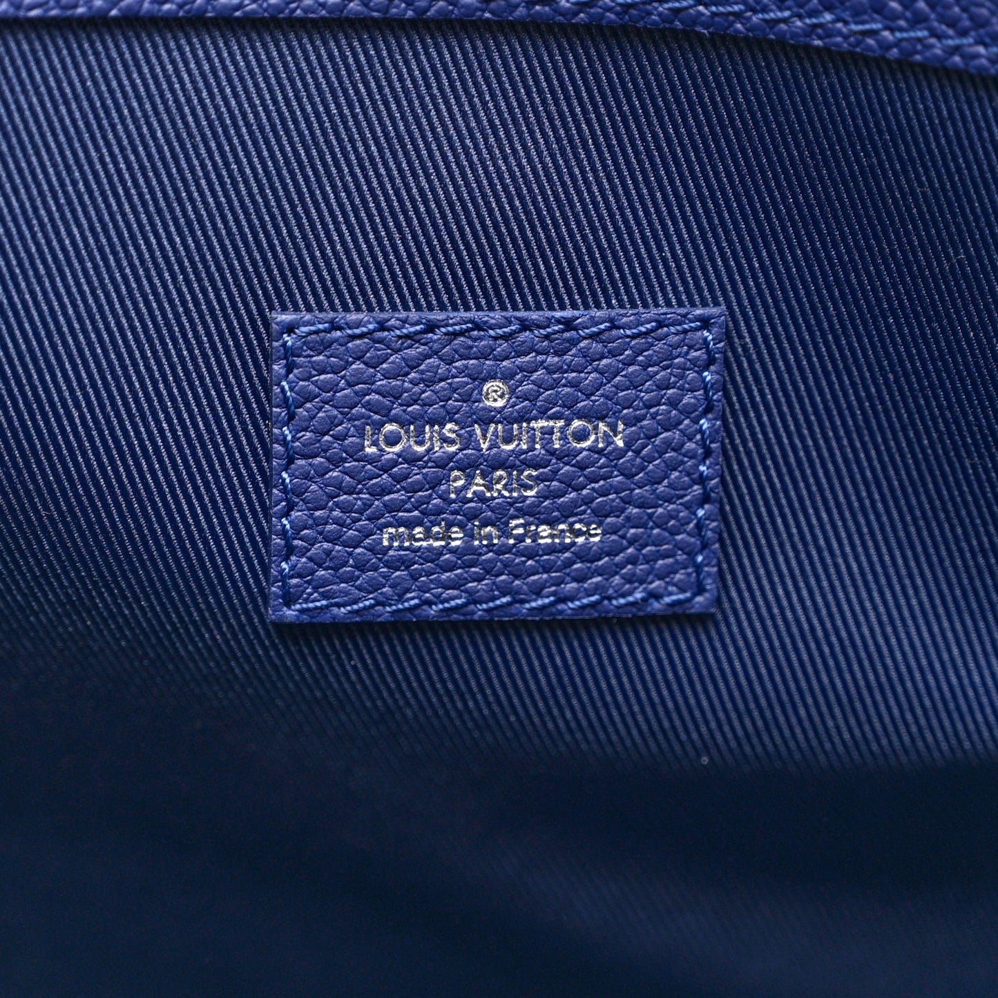 Cowhide Monogram Bandana Keepall Bandouliere 50 Blue