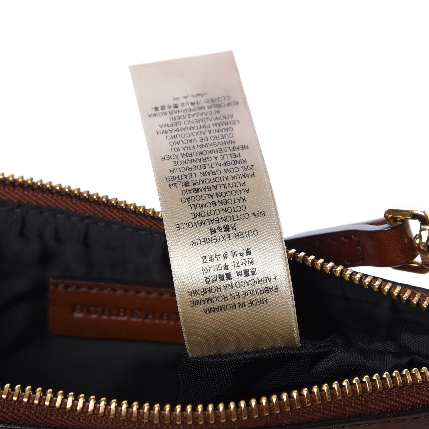 Burberry House Check Bridle Calfskin Peyton Crossbody Tan 9 of 9