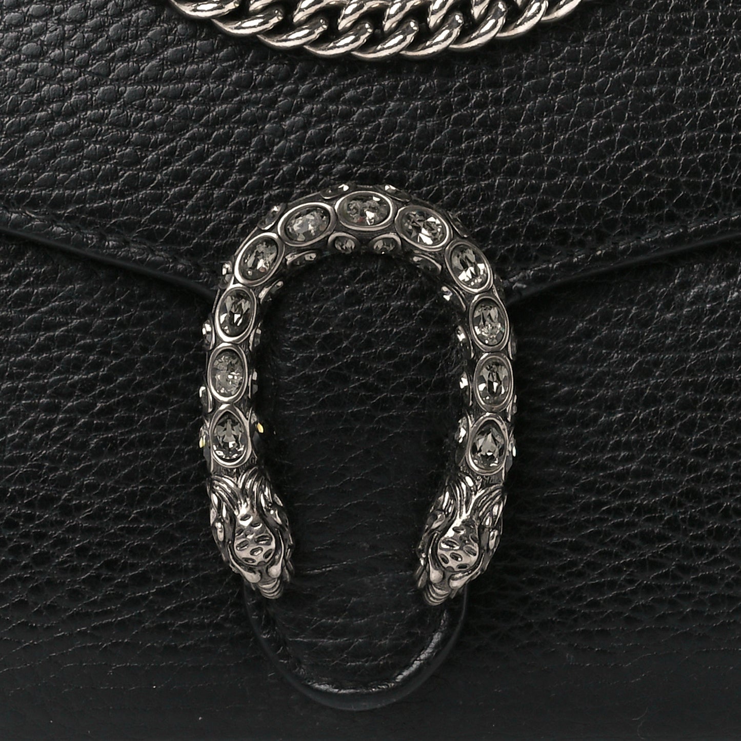 Calfskin Mini Dionysus Chain Wallet Black