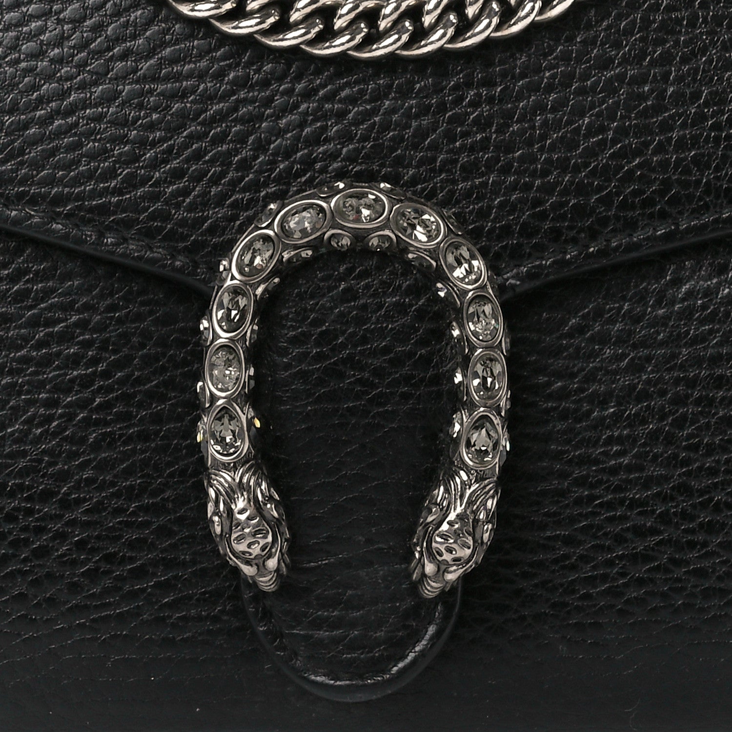 Gucci Calfskin Mini Dionysus Chain Wallet Black 9 of 16