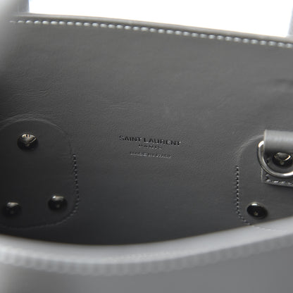 Saint Laurent Grained Calfskin Topstitch Small Sac De Jour Grey 12 of 13