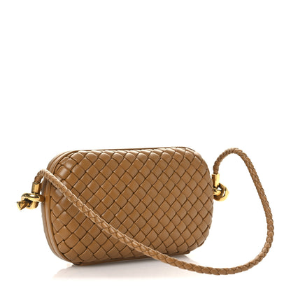 Bottega Veneta Calfskin Intrecciato Knot On Strap Camel 3 of 10