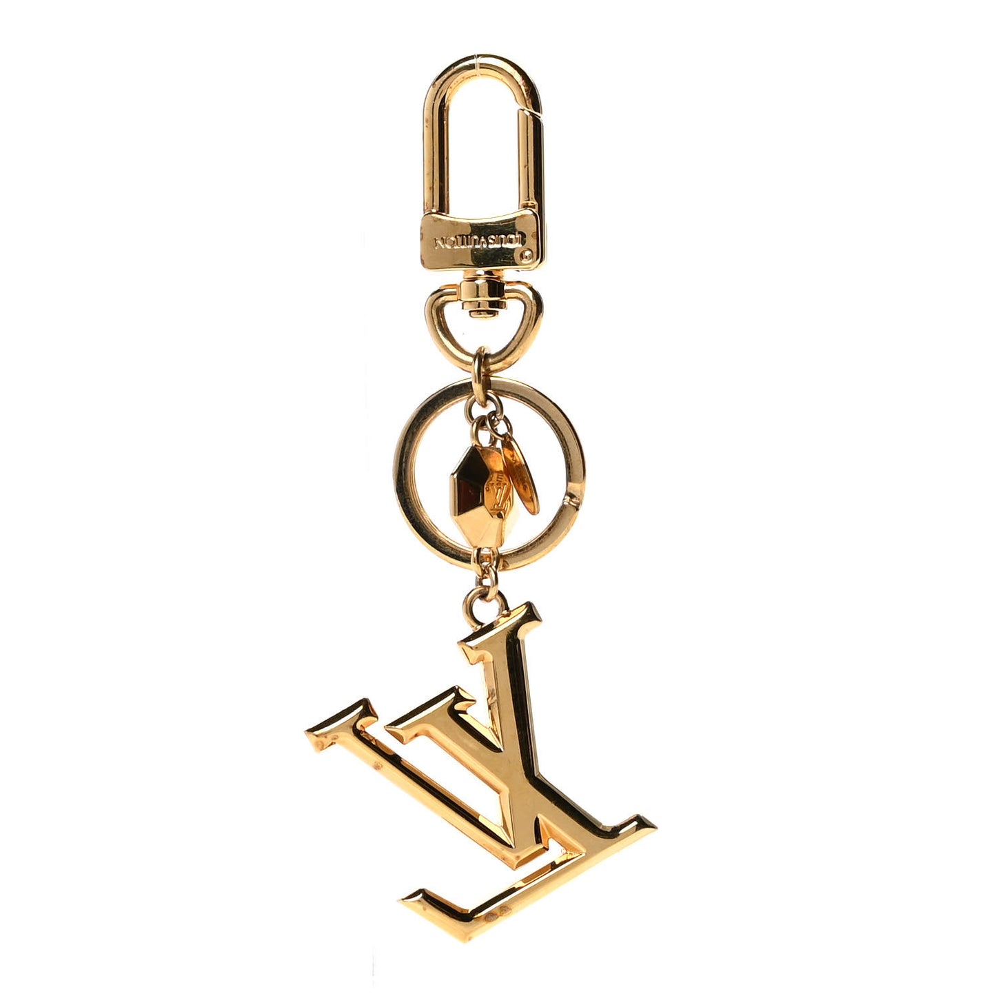 LV Facettes Bag Charm Key Holder Gold