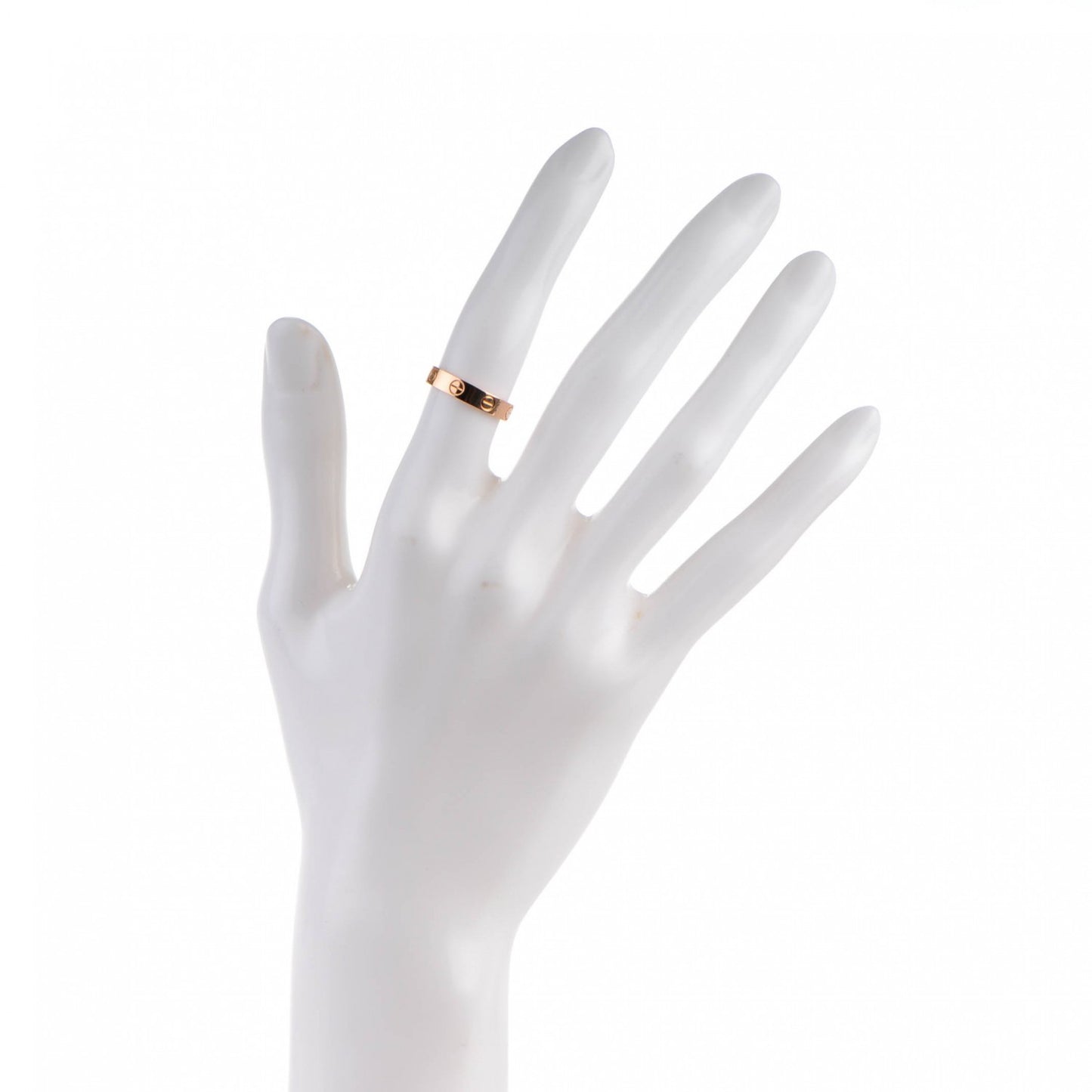 18K Pink Gold 4mm LOVE Wedding Band Ring 48 4.5
