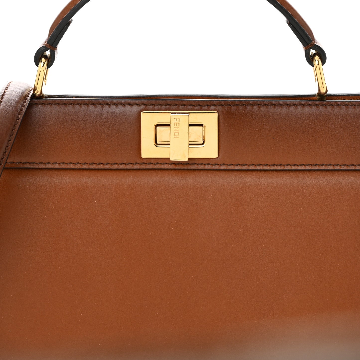 Vitello King Tamponato Medium Peekaboo I SEE U East West Satchel Cuoio