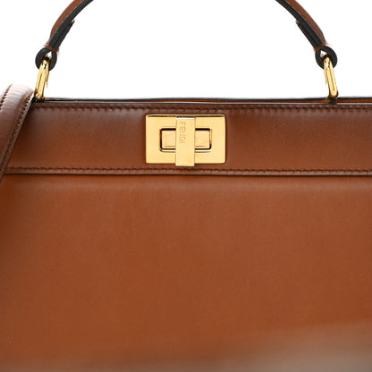 Fendi Vitello King Tamponato Medium Peekaboo I SEE U East West Satchel Cuoio 9 of 12