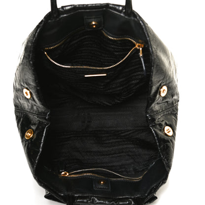 Prada Vernice Bow Tote Black 5 of 11