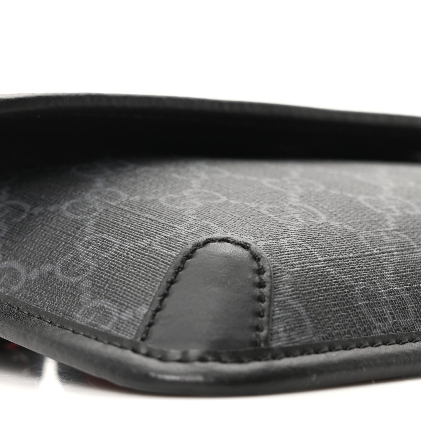 GG Supreme Monogram Web Slim Belt Bag Black Grey